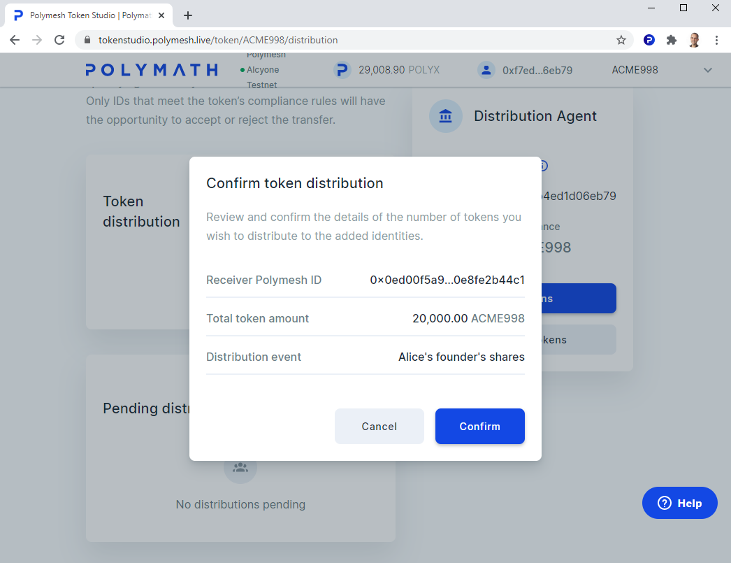 confirm distribution