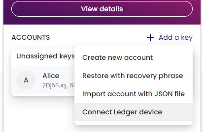 Connect Ledger Device