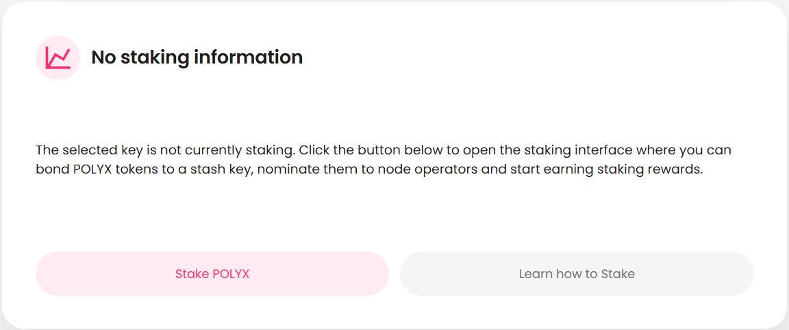 No Staking Information - Stake POLYX