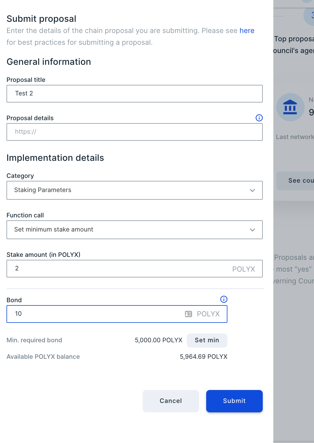 Proposal Specifications